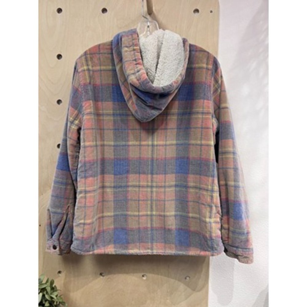 Soho Threads Multicolor Button Up Corduroy Plaid … - image 2